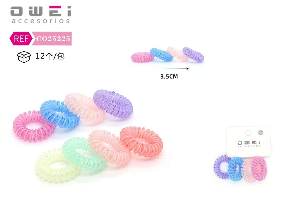 Coletero cable mini 12 unidades CO25225 - Accesorios de pelo y moda
