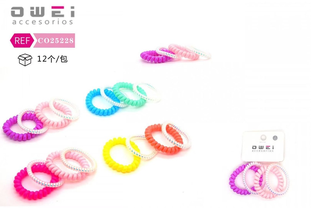 Coletero cable 12 unidades CO25228 - Accesorios de pelo y moda