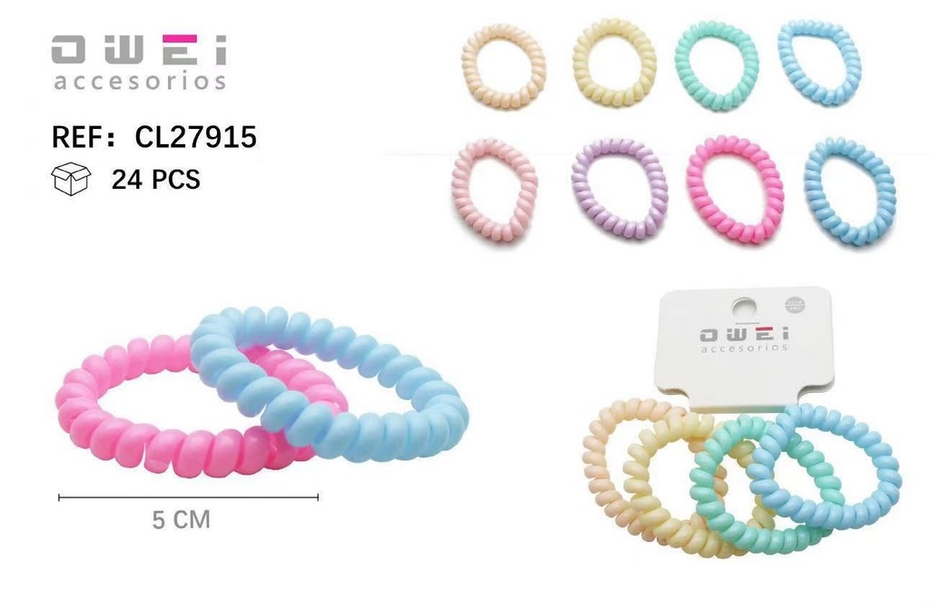 Coletero cable 12 unidades CO27915 - Accesorios de pelo y moda