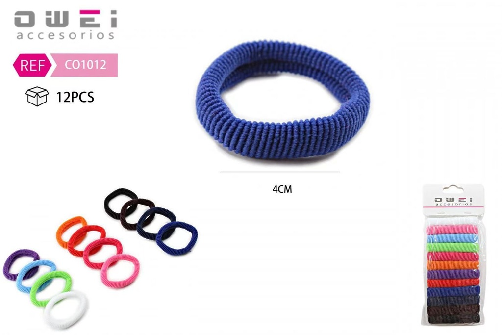 Pack goma 12 unidades CO1012 OW - Accesorios de pelo y moda