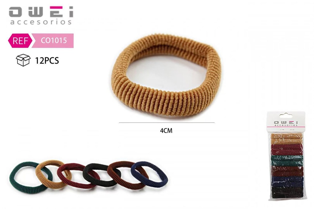 Pack goma 12 unidades CO1015 OW - Accesorios de pelo y moda