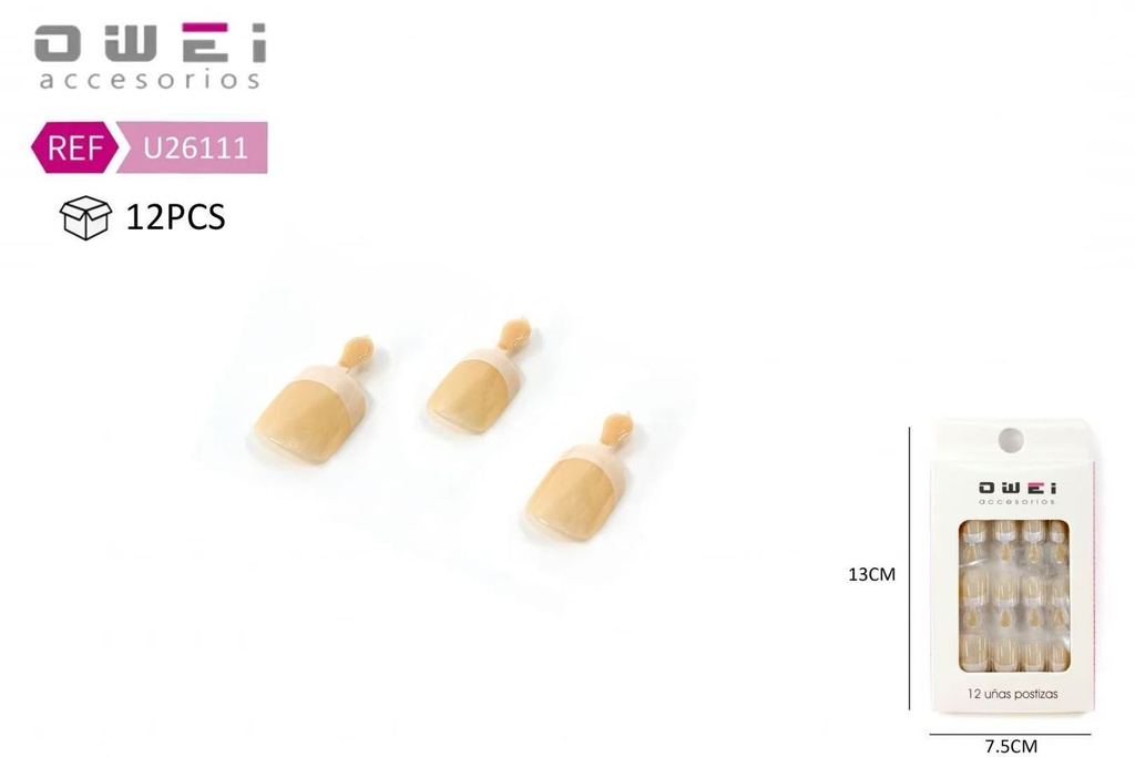 Uñas postizas natural 12/U U26111 - Accesorios de manicura