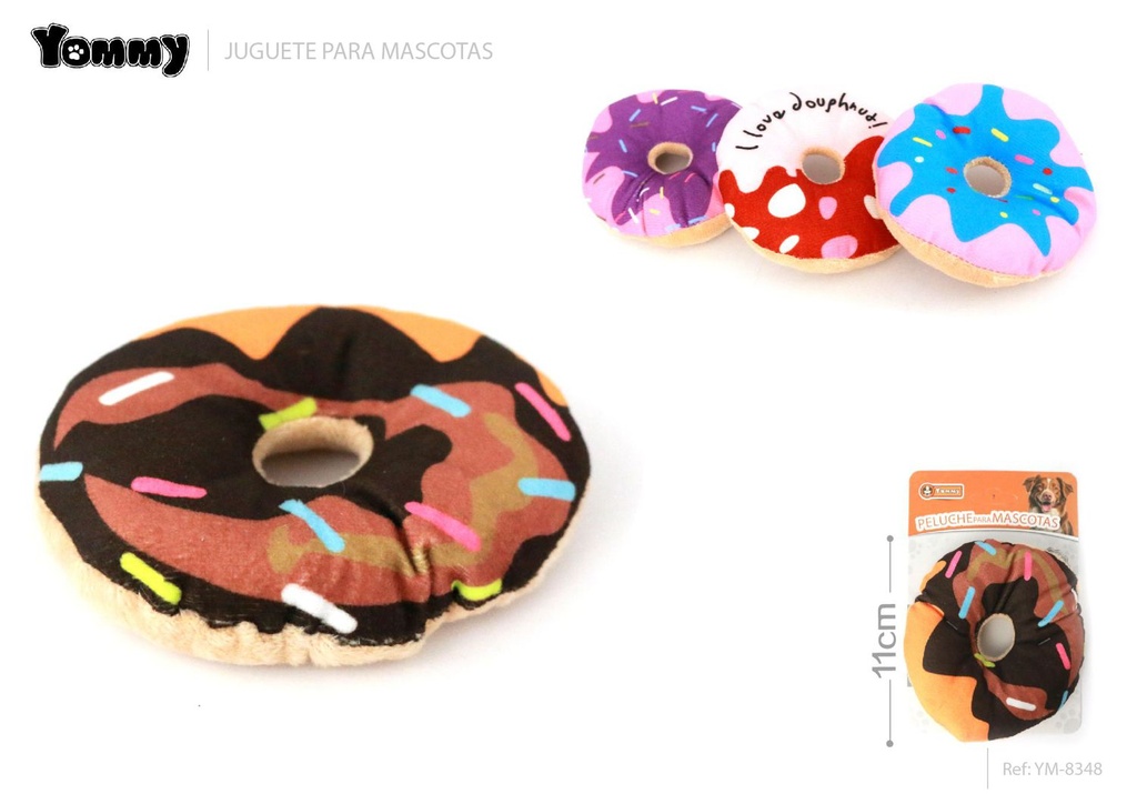 Juguete peluche donuts 11 cm - Juguetes para mascotas