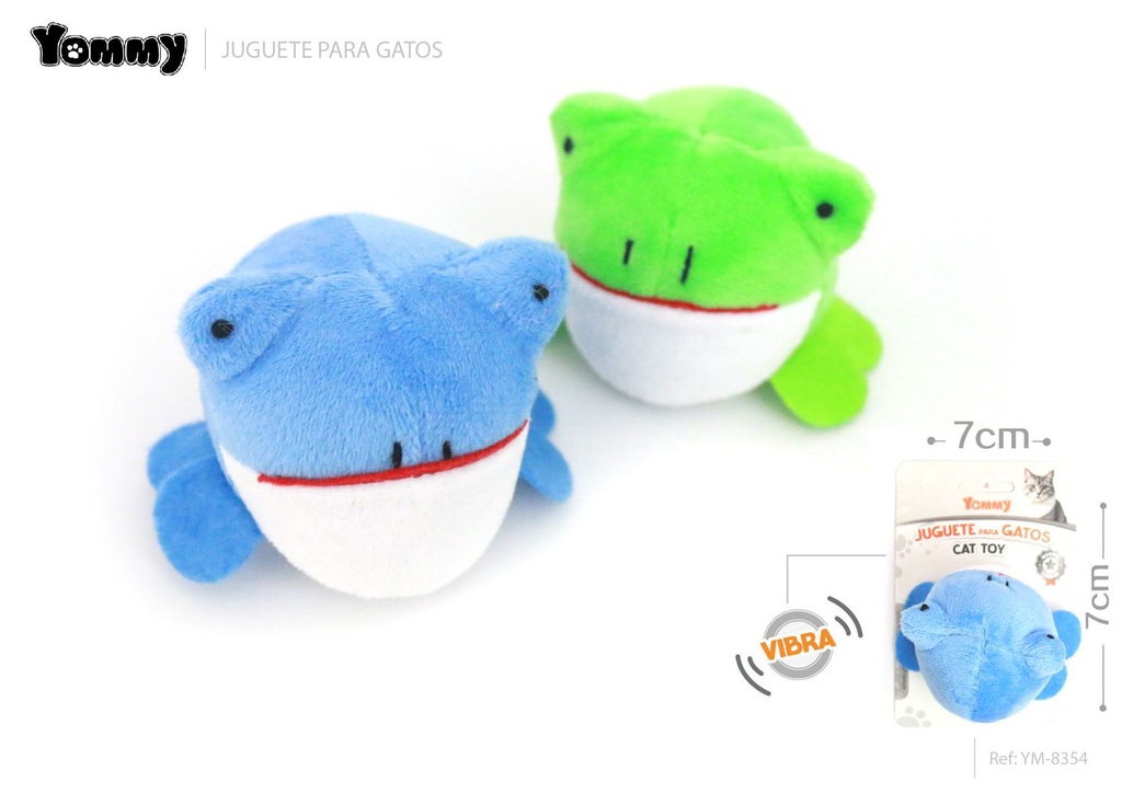Juguetes rana vibrador para gatos 7*7 cm - Juguetes para mascotas