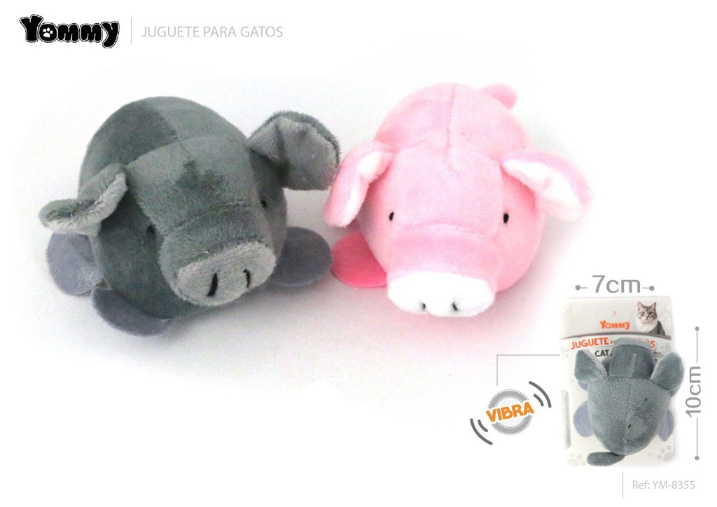 Juguetes cerdo vibrador para gatos 10*7 cm - Juguetes para mascotas