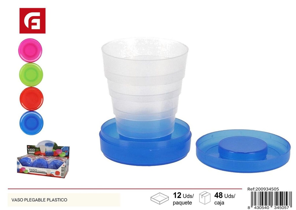 Vaso plegable plástico - Plásticos para cocina y vasos