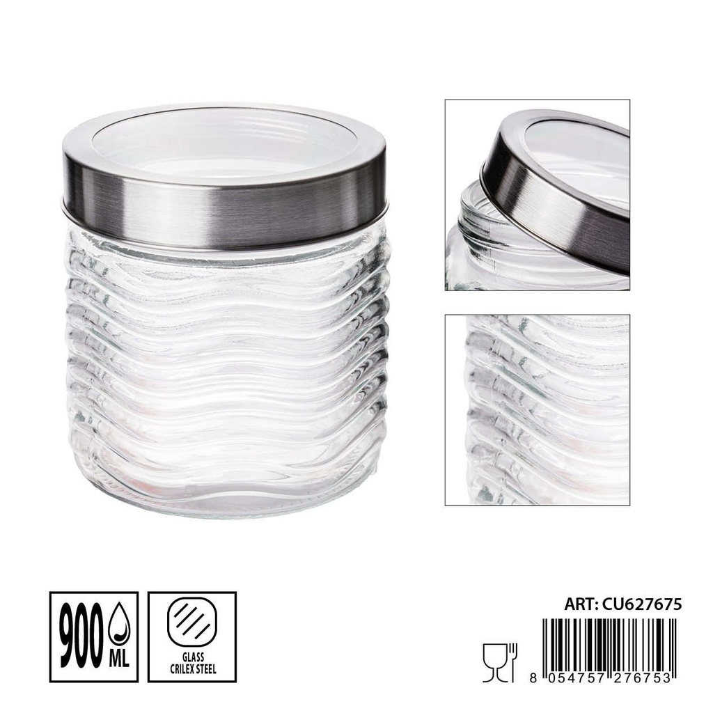 Tarros de cristal 900ml 11.2X11.2X12.8cm - Artículos de hogar y tarros de almacenamiento