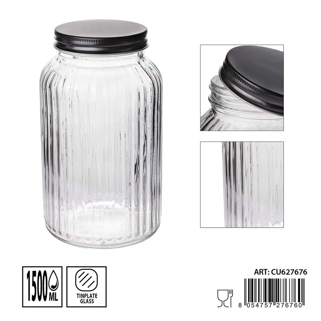 Tarros de cristal 1500ml 11.1X11.1X21.2cm - Artículos de hogar y tarros de almacenamiento