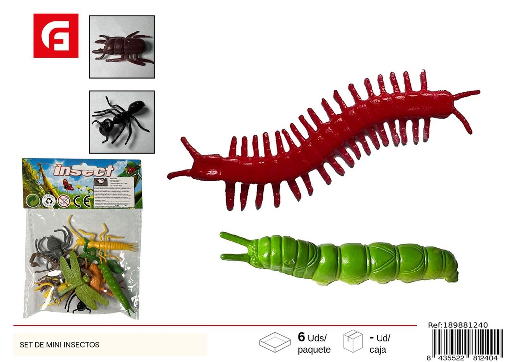 Set de mini insectos - Juguete educativo sobre el ecosistema