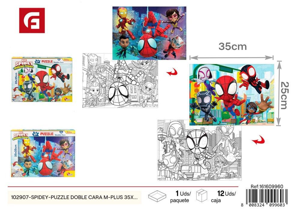 Puzzle doble cara 24 piezas de 35*25 cm - Juguete educativo para desarrollar habilidades