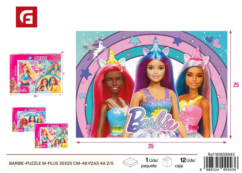 Puzzle doble cara de Barbie 48 piezas 35*25 cm - Juguete educativo para sueños