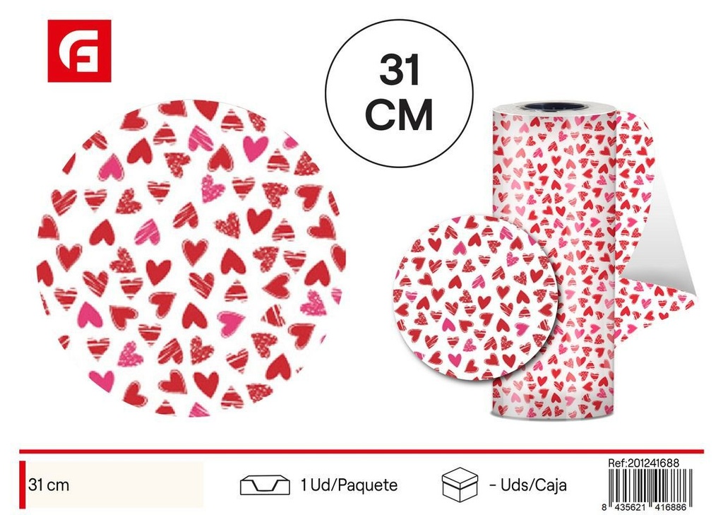Papel regalo "Love" 31cm - Materiales para envolver regalos