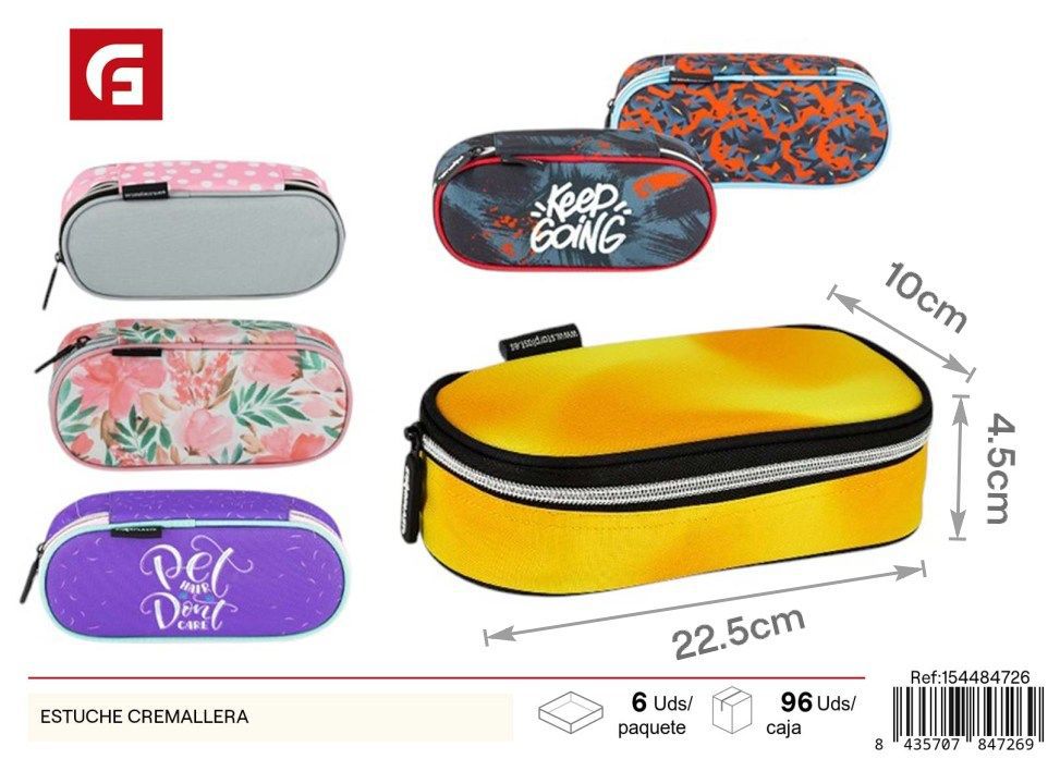Estuche cremallera - Material escolar práctico para organización