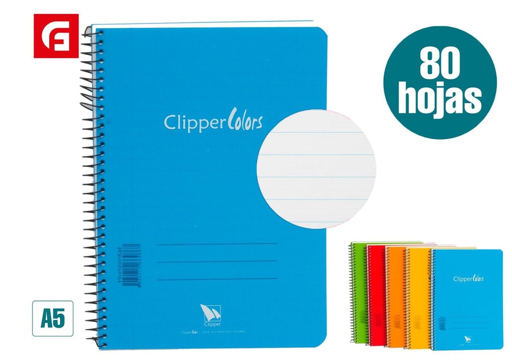 BLOC Cuarto 80H T/PP Clipper - Material escolar versátil
