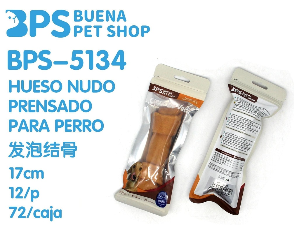 Hueso nudo prensado para perro 17cm - Snacks para perros