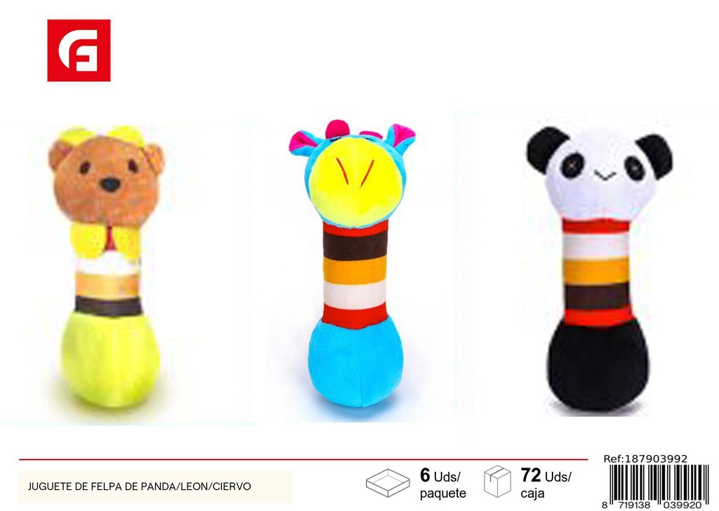 Juguete de felpa en forma de panda/león/cervo - Juguetes para mascotas