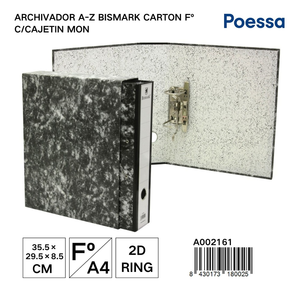 Archivador A-Z Bismark de cartón con cajetín - Carpetería y archivadores