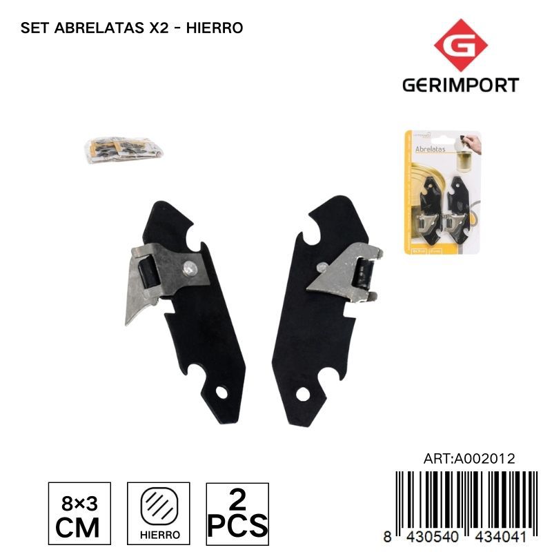 Set abrelatas x2 hierro - Herramientas de cocina