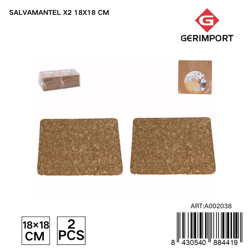Salvamantel x2 18x18 cm - Accesorios de cocina