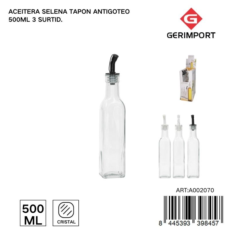 Acero anti goteo 500 ml - Envase de vidrio para líquidos