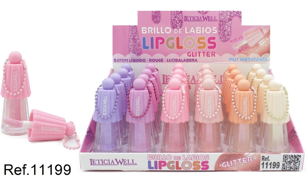 Bálsamo labial glitter 24u Leticia Well - Maquillaje de labios