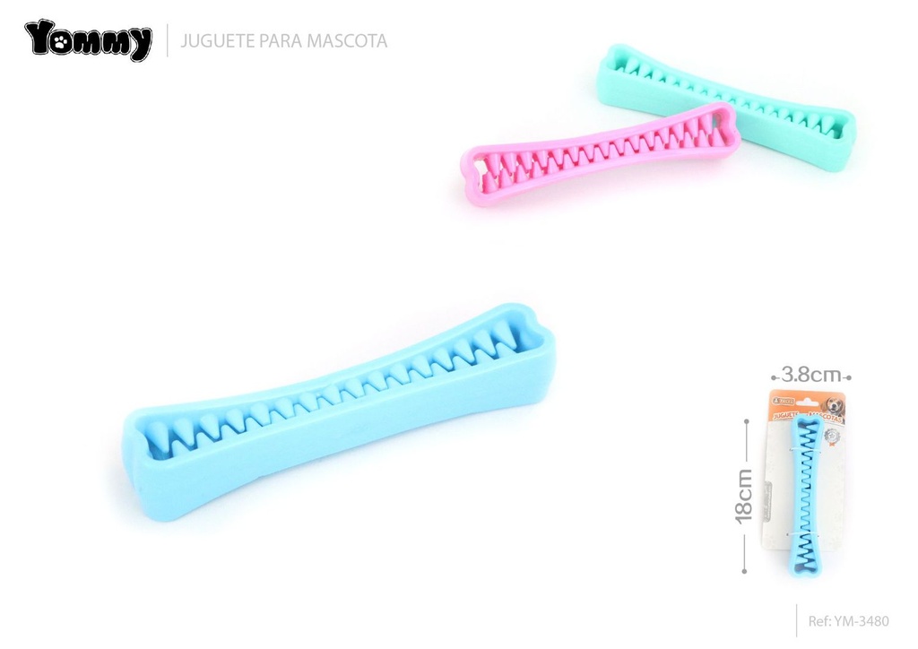 Juguete de goma en forma de hueso para mascotas 18x3.8 cm - Accesorios para mascotas
