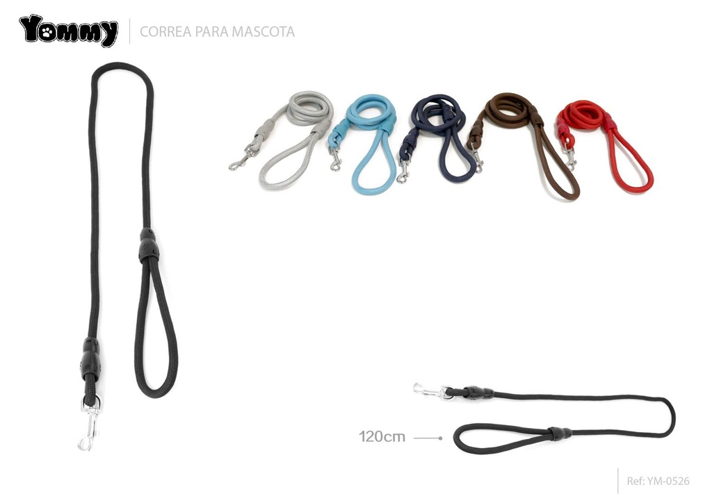 Correa para mascotas de nylon 0.8*120 cm - Accesorios para pasear mascotas
