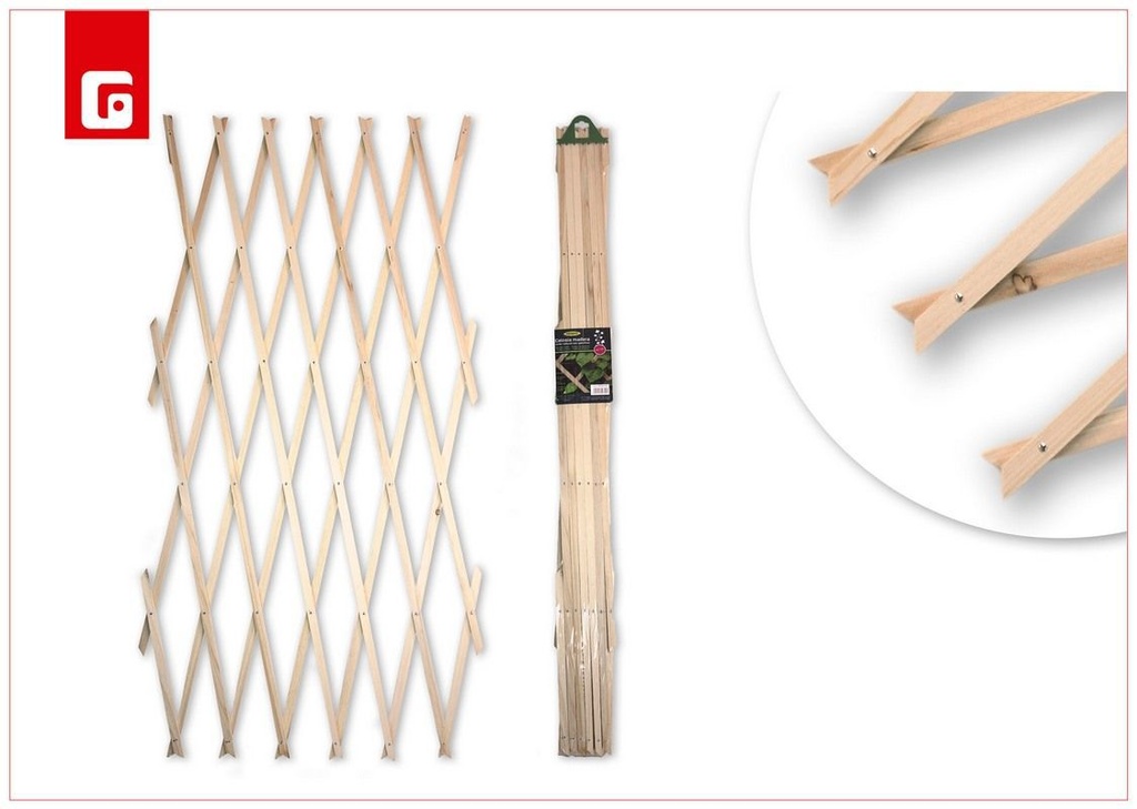 Celosía madera natural 180*120cm - Accesorios de jardín y cercas