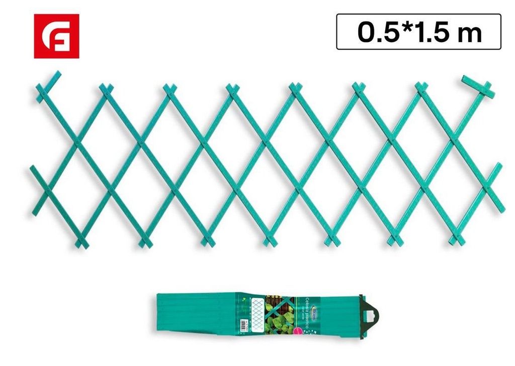 Celosía plegable plast.0.5*1.5m verde - Accesorios de jardín y mallas de sombra