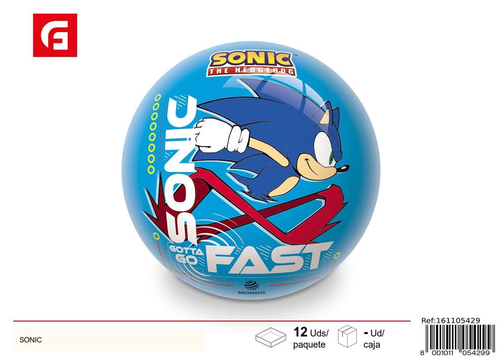  Pelota Sonic - Juguete de fútbol