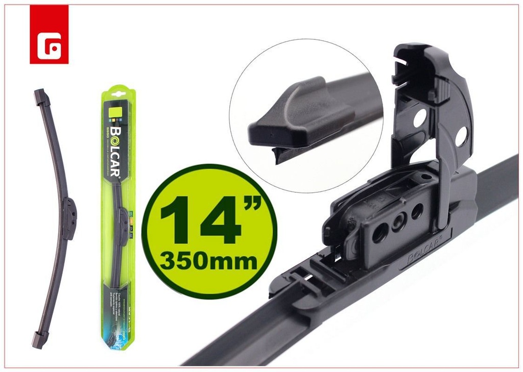 Limpiaparabrisas verde 350mm 14 pulg. - Accesorios de coche y limpiaparabrisas
