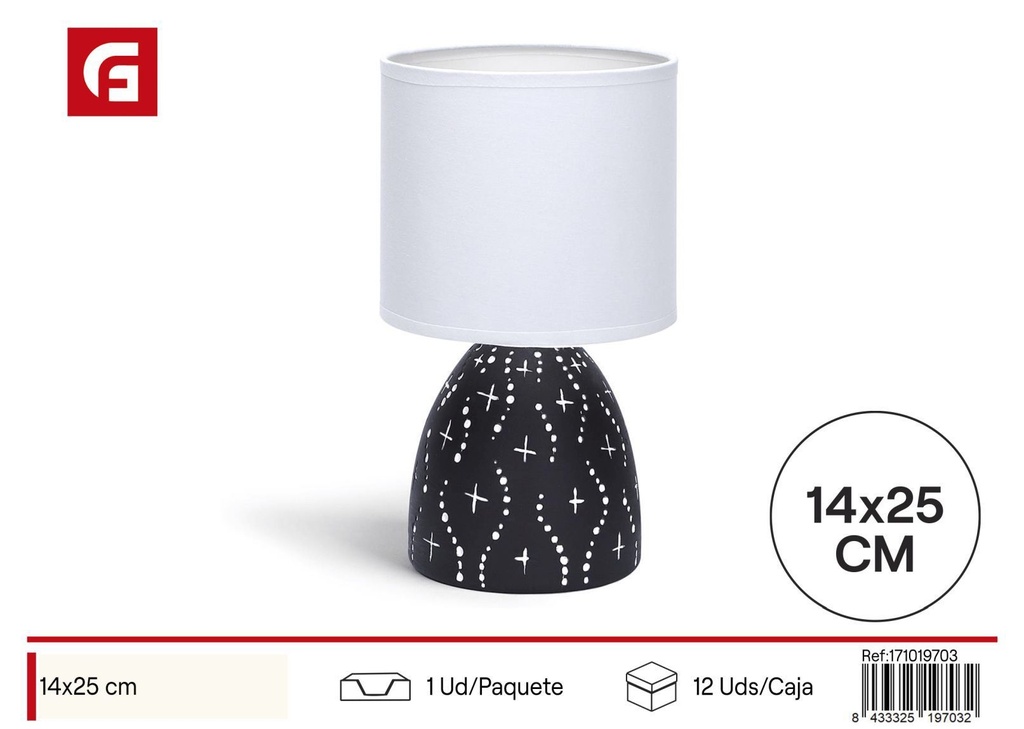 Lámpara cerámica de mesa sin fuente de luz E14 máx. 40W - Iluminación LED