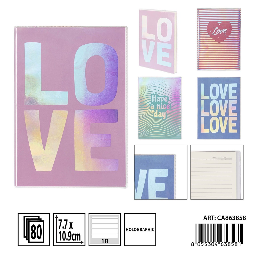 Libreta de tapa blanda 80 ff 7.7x10.9 cm - Material escolar