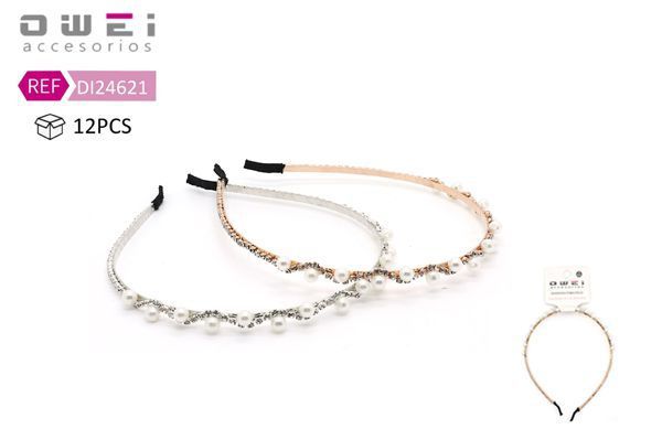 Diademas 12/u DI24621 OW - Diademas con diseños únicos y modernos