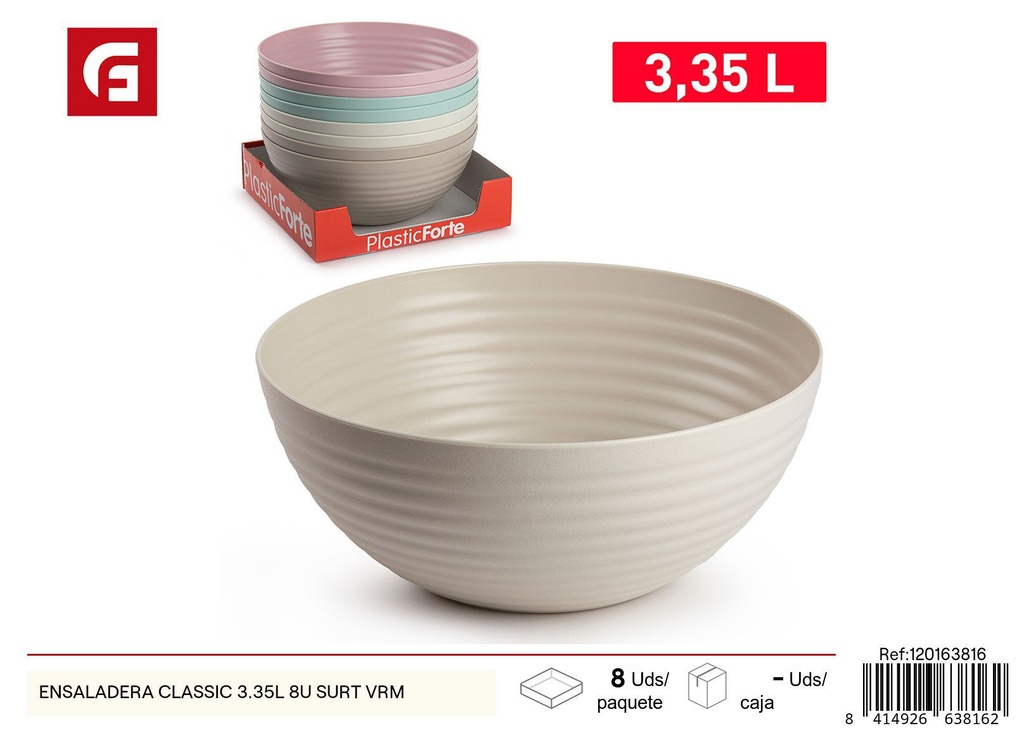 Ensaladera Classic 3.35L surtido - Plastico para comida