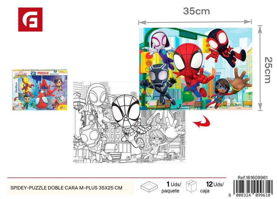 Puzzle doble cara Spidey 48 piezas 35x25 cm - Juguetes y juegos de mesa
