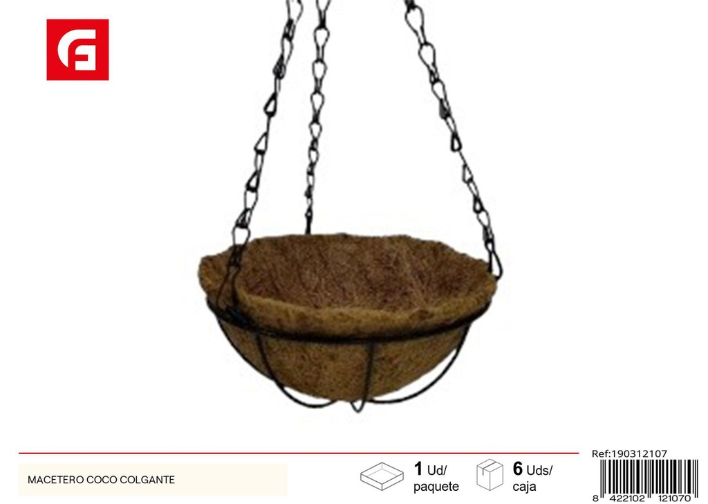 Macetero colgante de coco - Accesorios para jardín