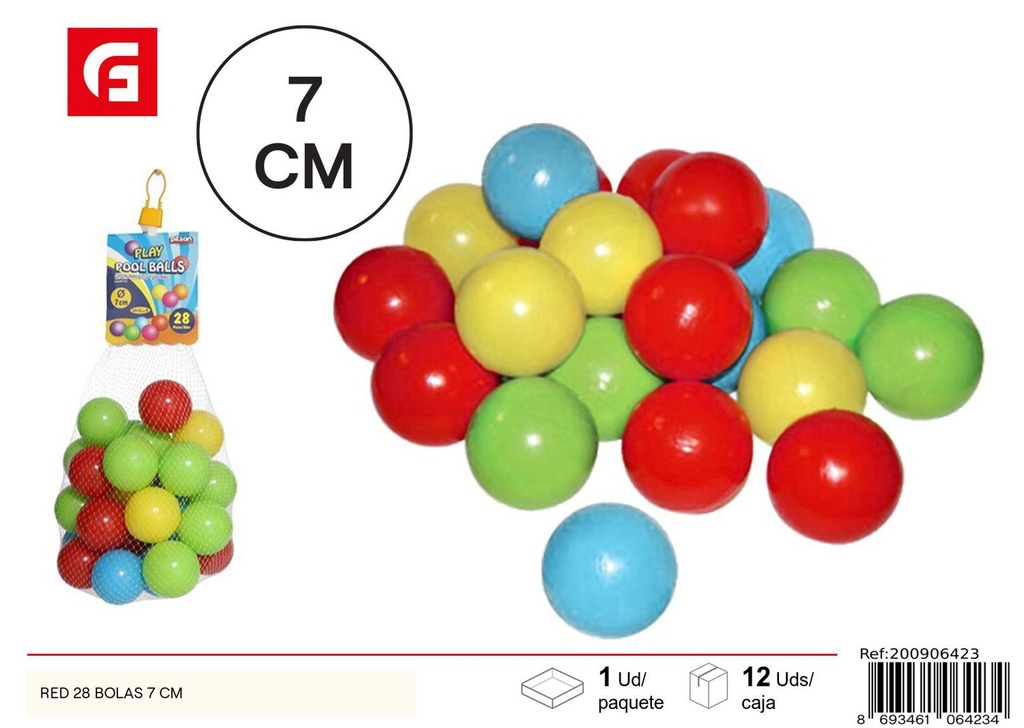 Bolitas de juguete red 28 bolas 7 cm - Juguetes y entretenimiento infantil