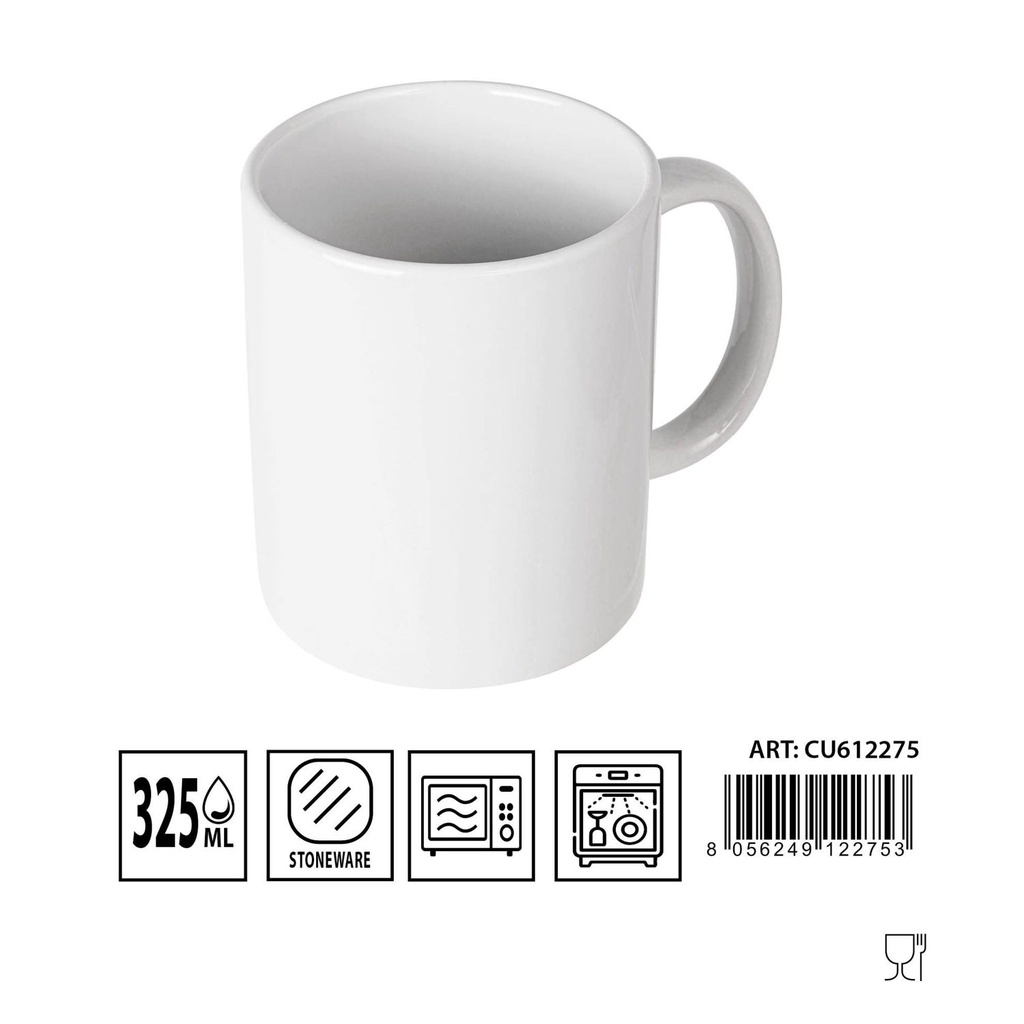 Taza de cerámica 325 ml blanca - Cerámica y vajilla