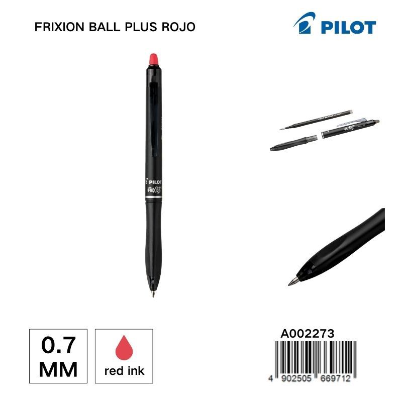 Bolígrafo borrable PILOT 0.7MM rojo - Material de papelería