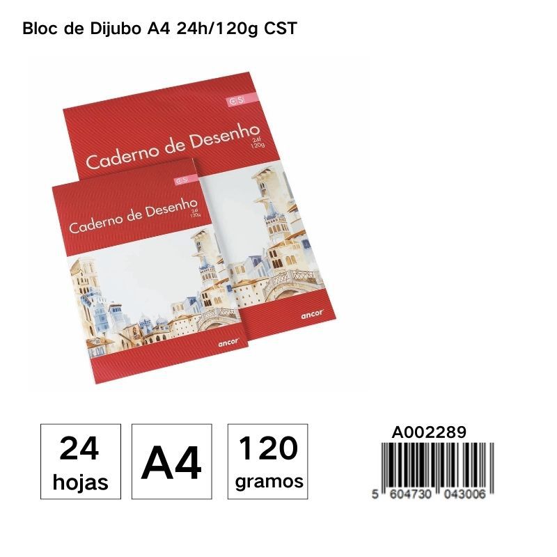 Bloc de dibujo A4 24h/120g - Cuadernos y material escolar