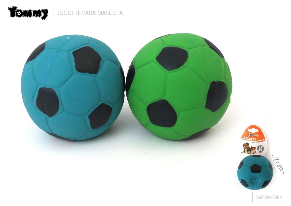 Juguete de látex balón de fútbol 7 cm - Juguetes para mascotas