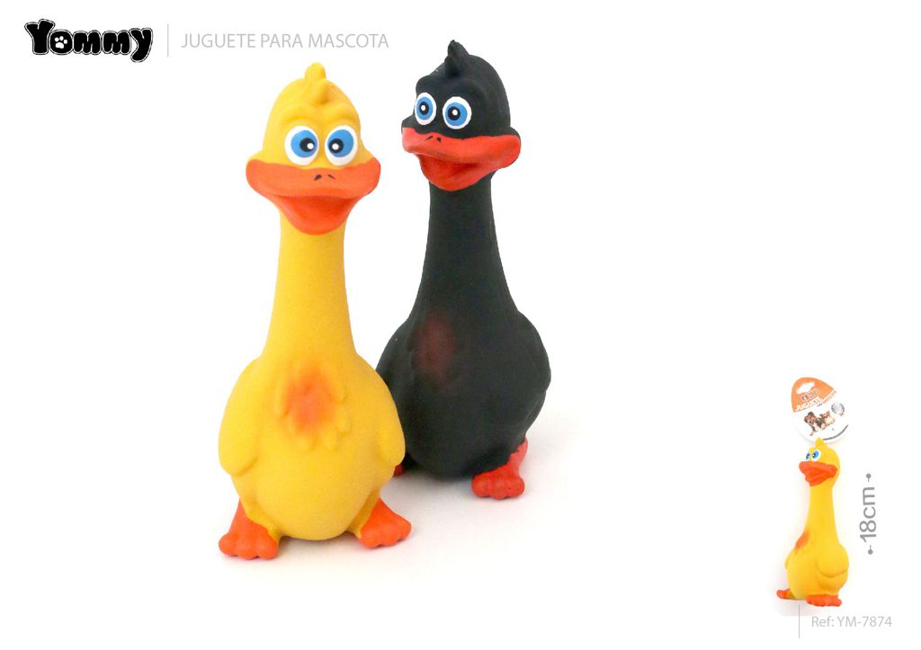 Juguete de látex pato 18 cm - Juguetes para mascotas