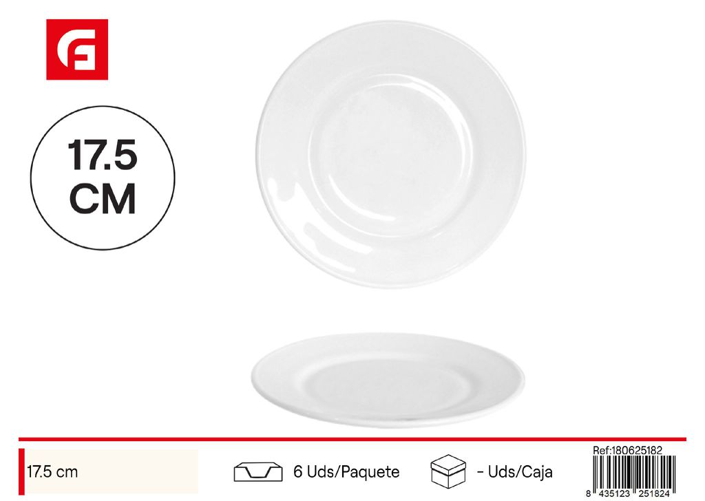 Plato cerámico Elba 17.5 cm - Vajilla de cerámica