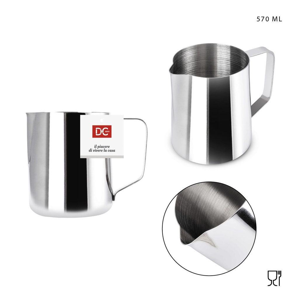 Jarra de acero inoxidable con pico 570ml - Utensilios de cocina para café y té