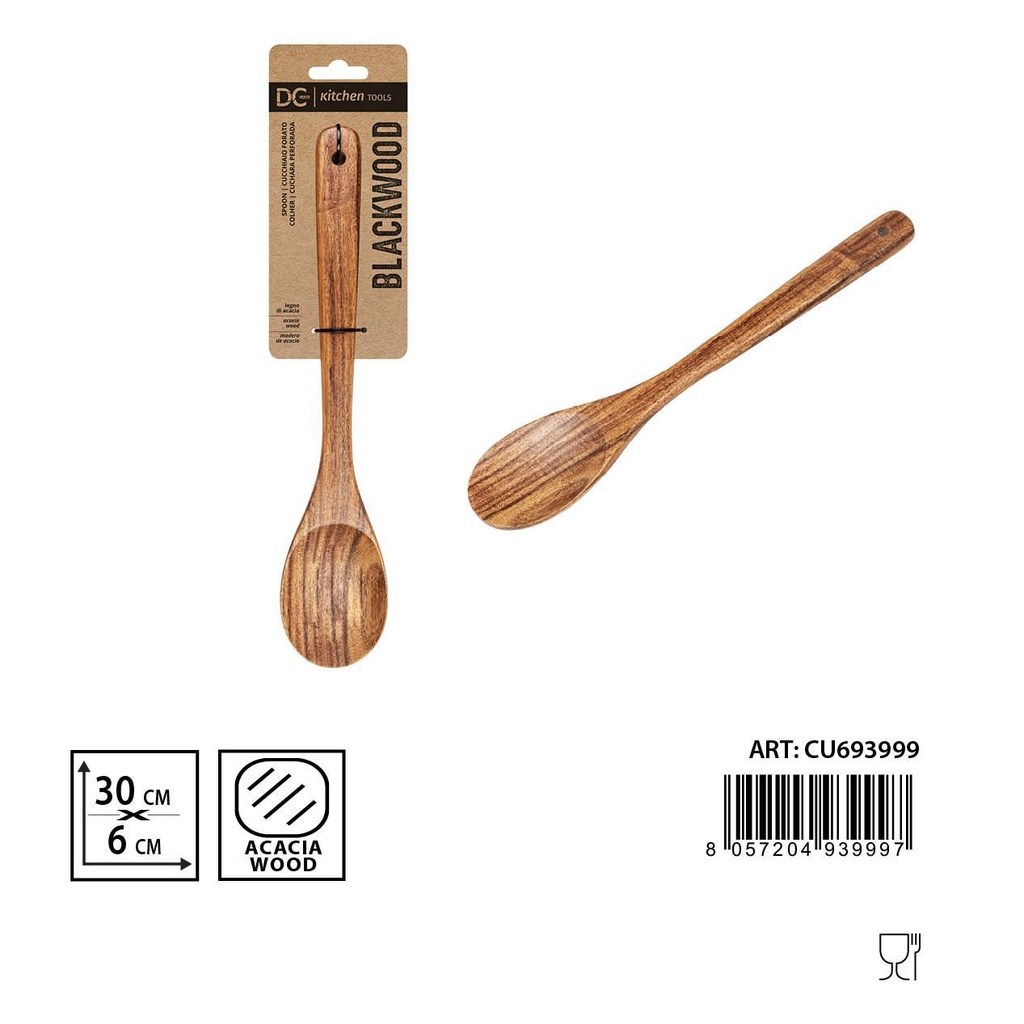Cuchara de acacia 30x6cm - Utensilios de cocina y accesorios