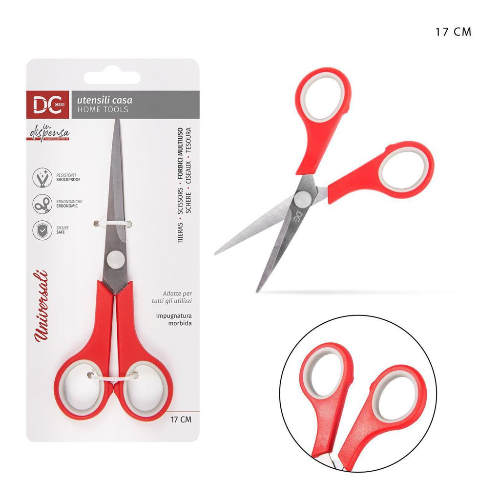 Tijeras multiuso 17cm rojo/gris - Utensilios de cocina, herramientas