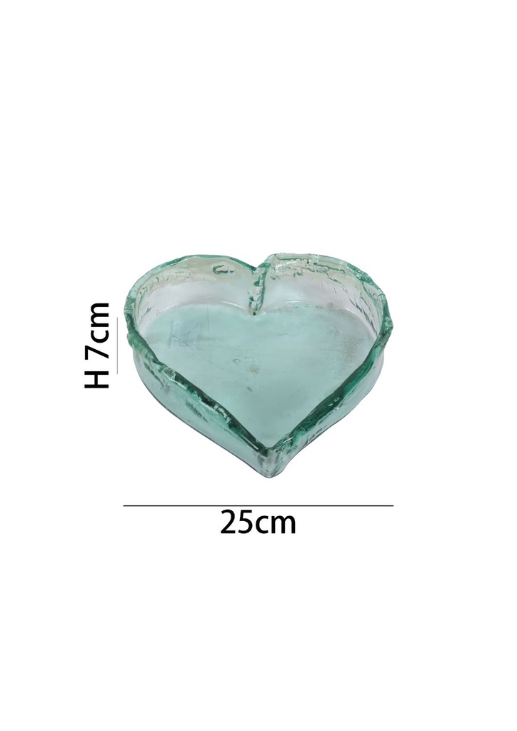 Corazón D25 H7 cm - Jarrones y floreros de vidrio