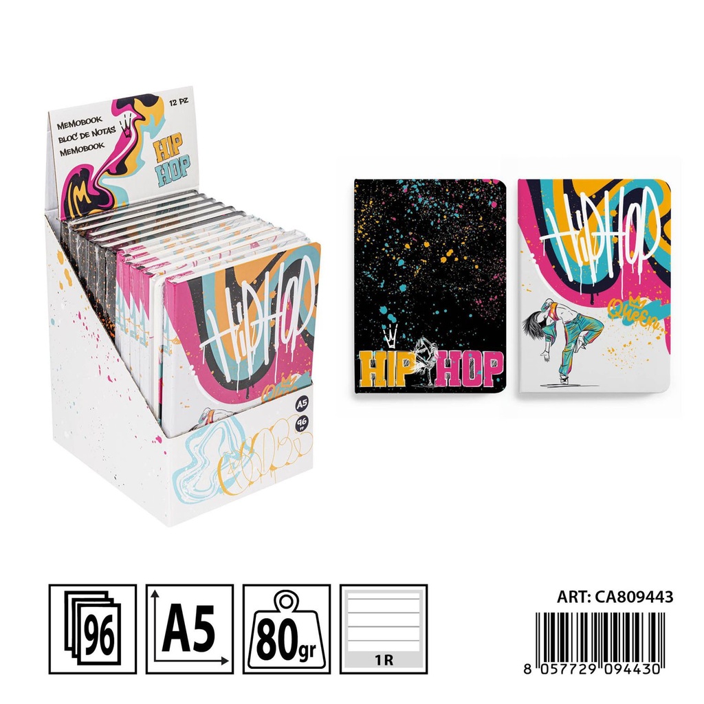 Libreta de tapa dura A5 96 hojas 80g - Papelería y cuadernos
