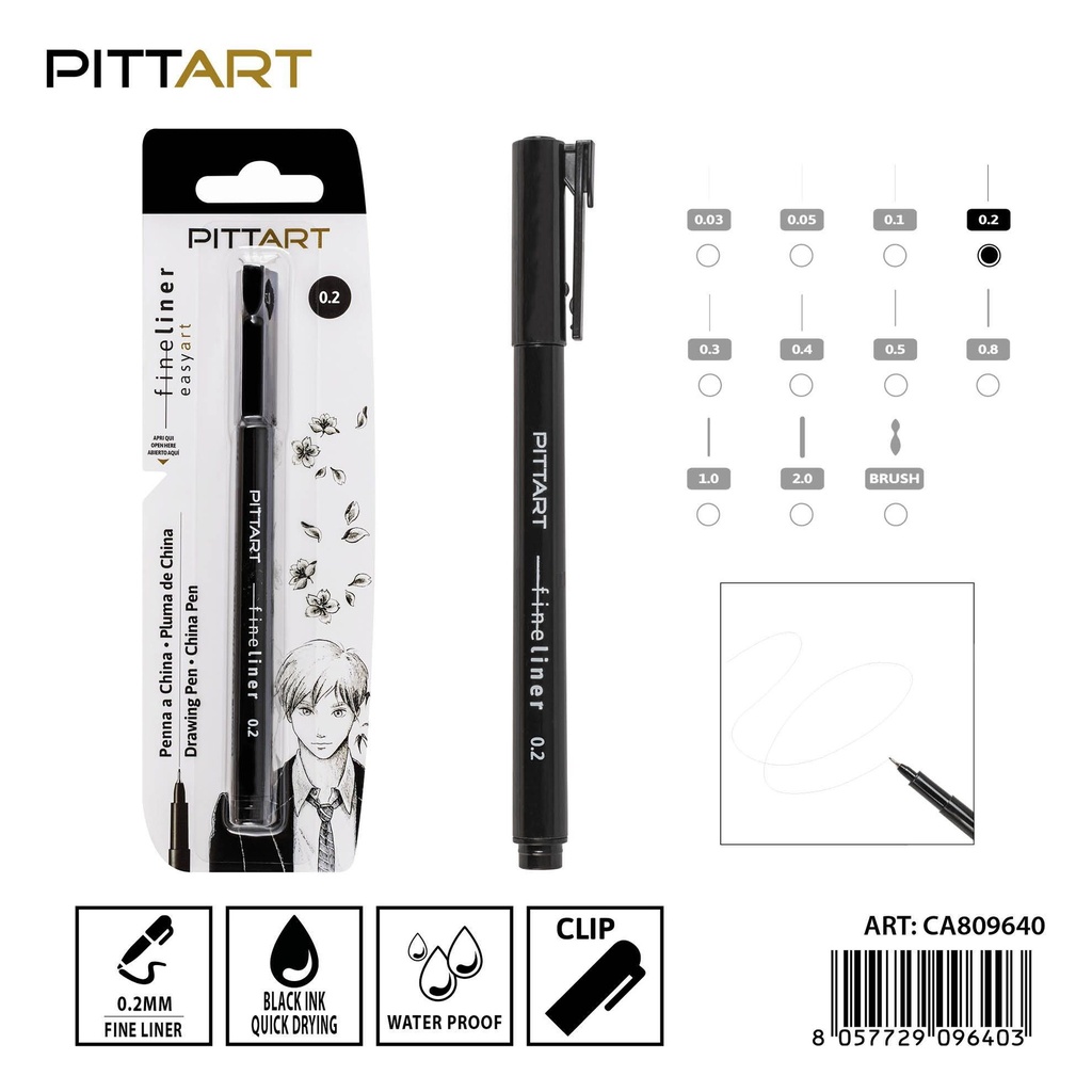 Bolígrafo punta fina 0.2mm - Artículos de arte y papelería